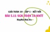 Bài 5.11 SGK Toán 10 tập 1 Kết nối tri thức